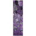 8 Runner Purple Floral Washable Non Skid Indoor Outdoor Runner Rug