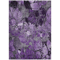 5 X 8 Purple Floral Washable Non Skid Indoor Outdoor Area Rug