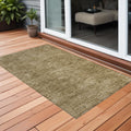 3 X 5 Tan Abstract Washable Non Skid Indoor Outdoor Area Rug