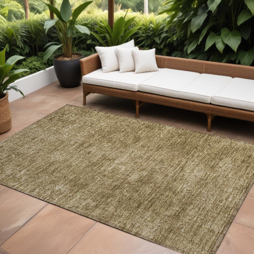 9 X 12 Tan Abstract Washable Non Skid Indoor Outdoor Area Rug
