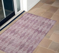3 X 5 Blush Geometric Washable Non Skid Indoor Outdoor Area Rug