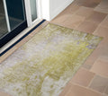 3 X 5 Gold Beige and Purple Abstract Washable Non Skid Indoor Outdoor Area Rug