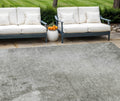 8 X 10 Gray Abstract Washable Indoor Outdoor Area Rug