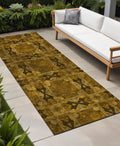 8 Runner Chocolate Floral Medallion Washable Non Skid Indoor Outdoor Runner Rug
