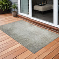 3 X 5 Beige Washable Non Skid Indoor Outdoor Area Rug