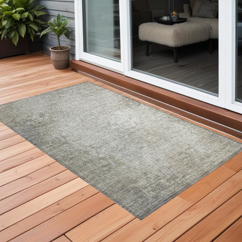 3 X 5 Beige Washable Non Skid Indoor Outdoor Area Rug