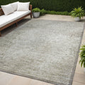5 X 8 Beige Washable Non Skid Indoor Outdoor Area Rug