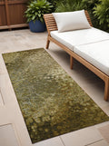 8 Runner Brown Washable Non Skid Indoor Outdoor Runner Rug