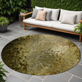 8 Round Brown Round Washable Non Skid Indoor Outdoor Area Rug