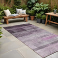 8 Runner Purple Ombre Washable Non Skid Indoor Outdoor Runner Rug