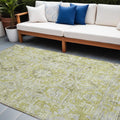 8 X 10 Artichoke Green Oriental Washable Non Skid Indoor Outdoor Area Rug