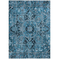 3 X 5 Denim and Gray Oriental Washable Non Skid Indoor Outdoor Area Rug
