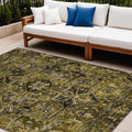 8 X 10 Coffee and Gray Oriental Washable Non Skid Indoor Outdoor Area Rug