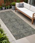 8 Runner Brown and Black Oriental Washable Non Skid Indoor Outdoor Runner Rug