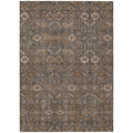 5 X 8 Chocolate Floral Washable Non Skid Indoor Outdoor Area Rug