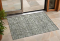 2 X 3 Cream and Tan Floral Washable Non Skid Indoor Outdoor Area Rug