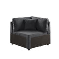 Modular Wedge w/Pillow, Gray Fabric