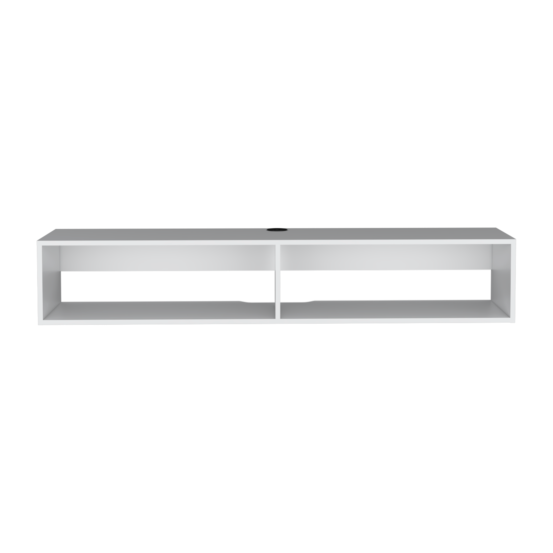 59 White Floating Mount TV Stand
