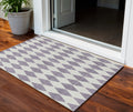 3 X 5 Purple And Lilac Geometric Washable Indoor Outdoor Area Rug