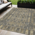 5 X 8 Gray Taupe And Beige Moroccan Washable Indoor Outdoor Area Rug
