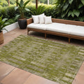 10 X 14 Olive Green Taupe And Beige Moroccan Washable Indoor Outdoor Area Rug