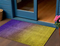 3 X 5 Purple Gold And Blue Ombre Washable Indoor Outdoor Area Rug