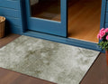 3 X 5 Taupe Beige And Brown Abstract Washable Indoor Outdoor Area Rug