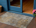 3 X 5 Gray Silver And Charcoal Abstract Washable Indoor Outdoor Area Rug