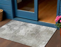 3 X 5 Beige Tan And Gray Abstract Washable Indoor Outdoor Area Rug