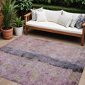 9 X 12 Blush Pink And Purple Abstract Washable Indoor Outdoor Area Rug