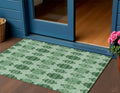 3 X 5 Emerald And Green Moroccan Washable Indoor Outdoor Area Rug