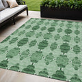 5 X 8 Emerald And Green Moroccan Washable Indoor Outdoor Area Rug