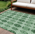 10 X 14 Emerald And Green Moroccan Washable Indoor Outdoor Area Rug