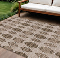 10 X 14 Brown And Chocolate Moroccan Washable Indoor Outdoor Area Rug