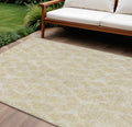 9 X 12 Beige Taupe And Tan Geometric Washable Indoor Outdoor Area Rug