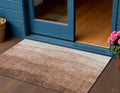3 X 5 Brown Beige And Chocolate Ombre Washable Indoor Outdoor Area Rug