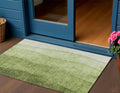 3 X 5 Olive Green And Artichoke Green Ombre Washable Indoor Outdoor Area Rug
