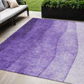 5 X 8 Purple Lilac And Lavender Ombre Washable Indoor Outdoor Area Rug