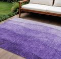 9 X 12 Purple Lilac And Lavender Ombre Washable Indoor Outdoor Area Rug