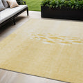 5 X 8 Gold Yellow And Wheat Nautical Washable Indoor Outdoor Area Rug