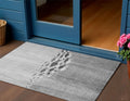 3 X 5 Gray Silver And Charcoal Nautical Washable Indoor Outdoor Area Rug