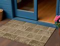 3 X 5 Brown And Beige Patchwork Washable Indoor Outdoor Area Rug