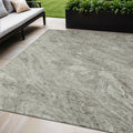 5 X 8 Taupe Beige And Tan Abstract Washable Indoor Outdoor Area Rug