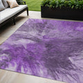 5 X 8 Purple Lilac And Eggplant Abstract Washable Indoor Outdoor Area Rug