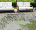 9 X 12 Olive Green Artichoke Green And Fern Green Abstract Washable Indoor Outdoor Area Rug