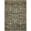 8 X 10 Brown And Beige Oriental Washable Indoor Outdoor Area Rug