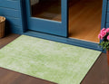 3 X 5 Green Abstract Washable Indoor Outdoor Area Rug