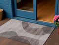 3 X 5 Brown Taupe And Beige Abstract Washable Indoor Outdoor Area Rug