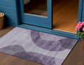 3 X 5 Purple Lavender And Eggplant Abstract Washable Indoor Outdoor Area Rug