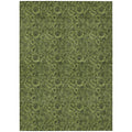 3 X 5 Olive Green And Fern Green Floral Washable Indoor Outdoor Area Rug